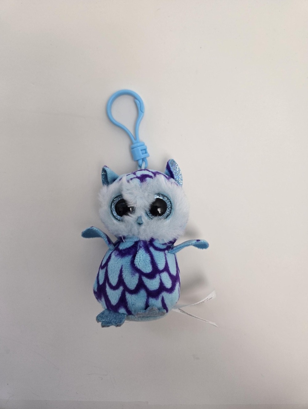 Ty Beanie Boo “Oscar” the Blue Owl *Key Clip Version* No Hang Tag (3 inch)